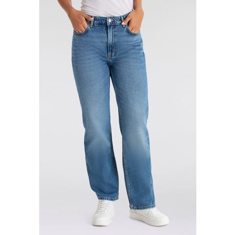 Boss Orange Straight jeans C_ADA HR 6.0 met lederen boss badge