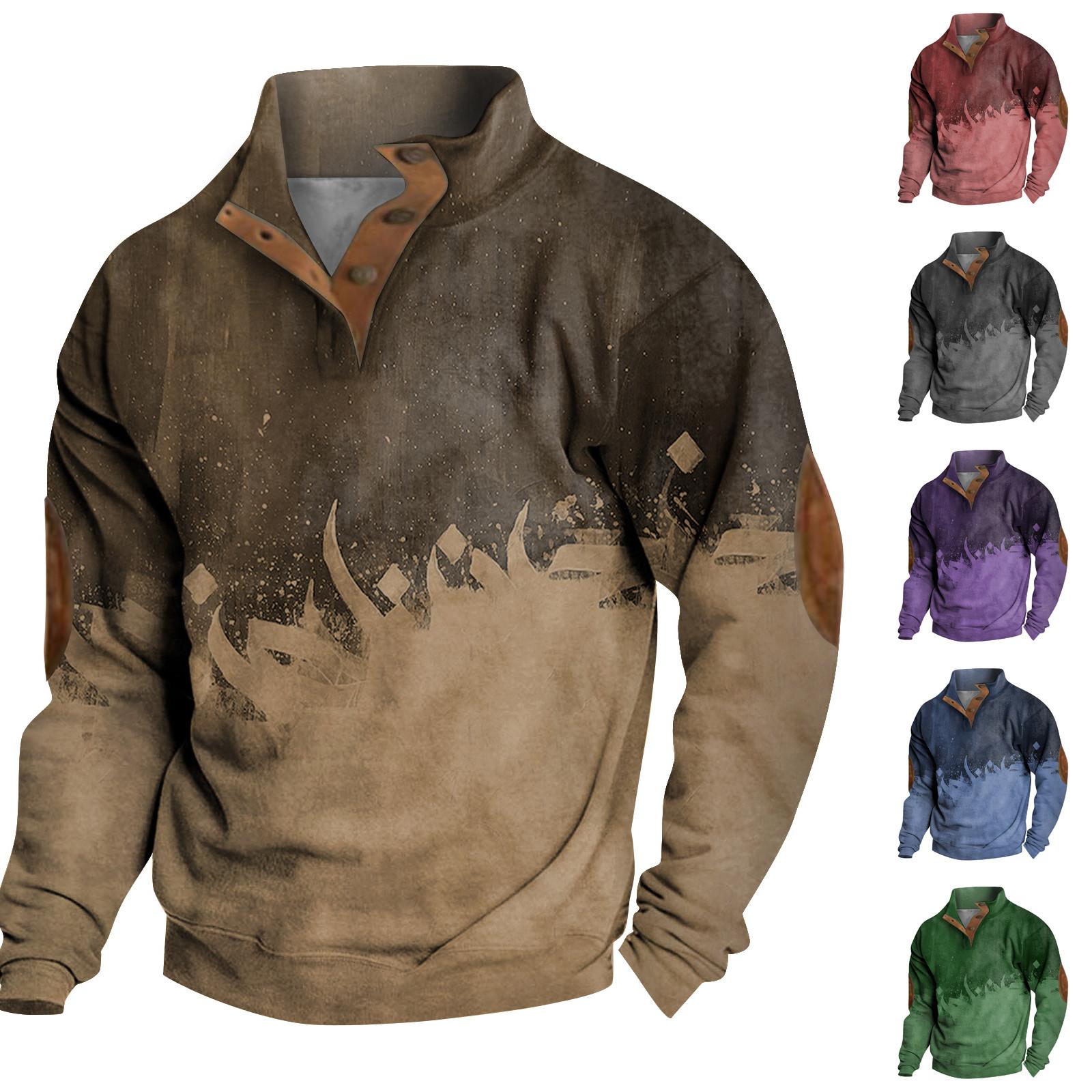 Xingben Two Lente en herfst herensweatshirt met staande kraag is outdoor casual truien tops L zwart