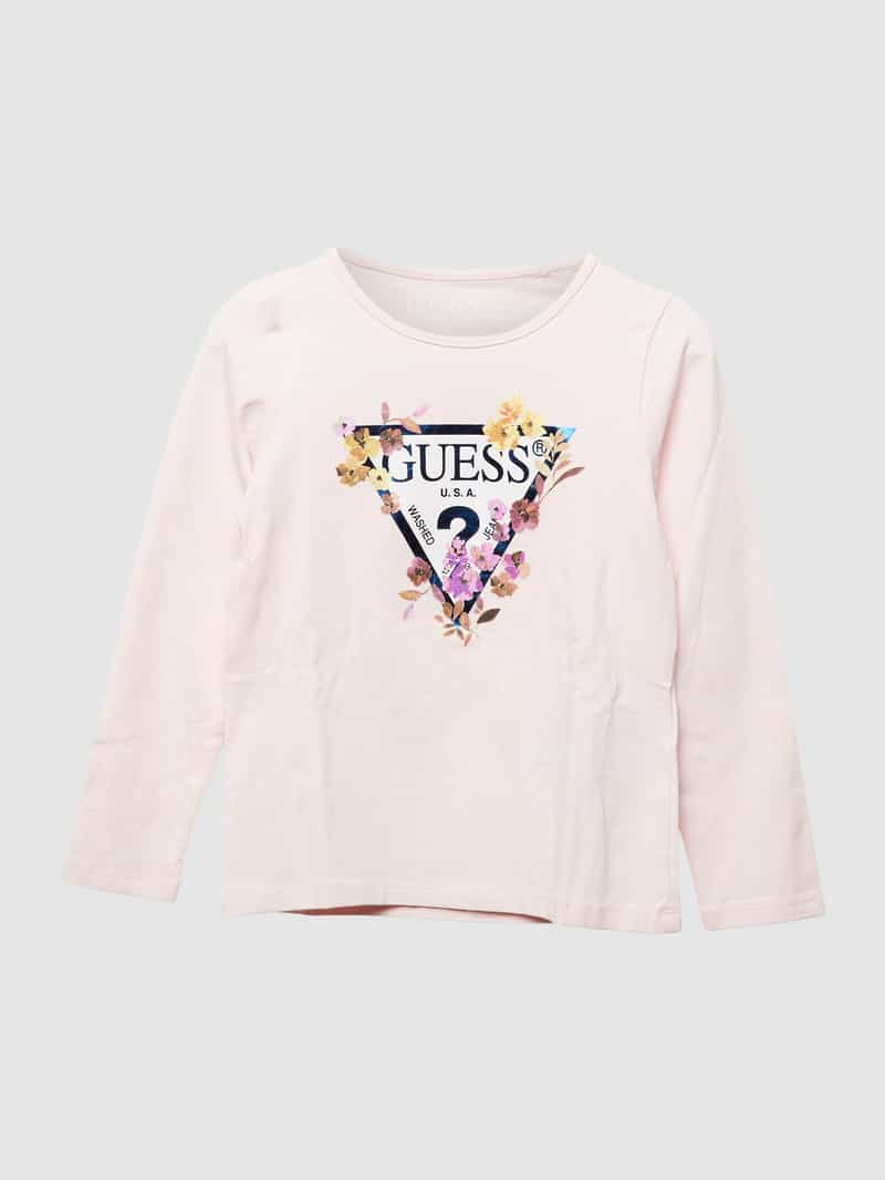 Guess Shirt met lange mouwen en labelprint