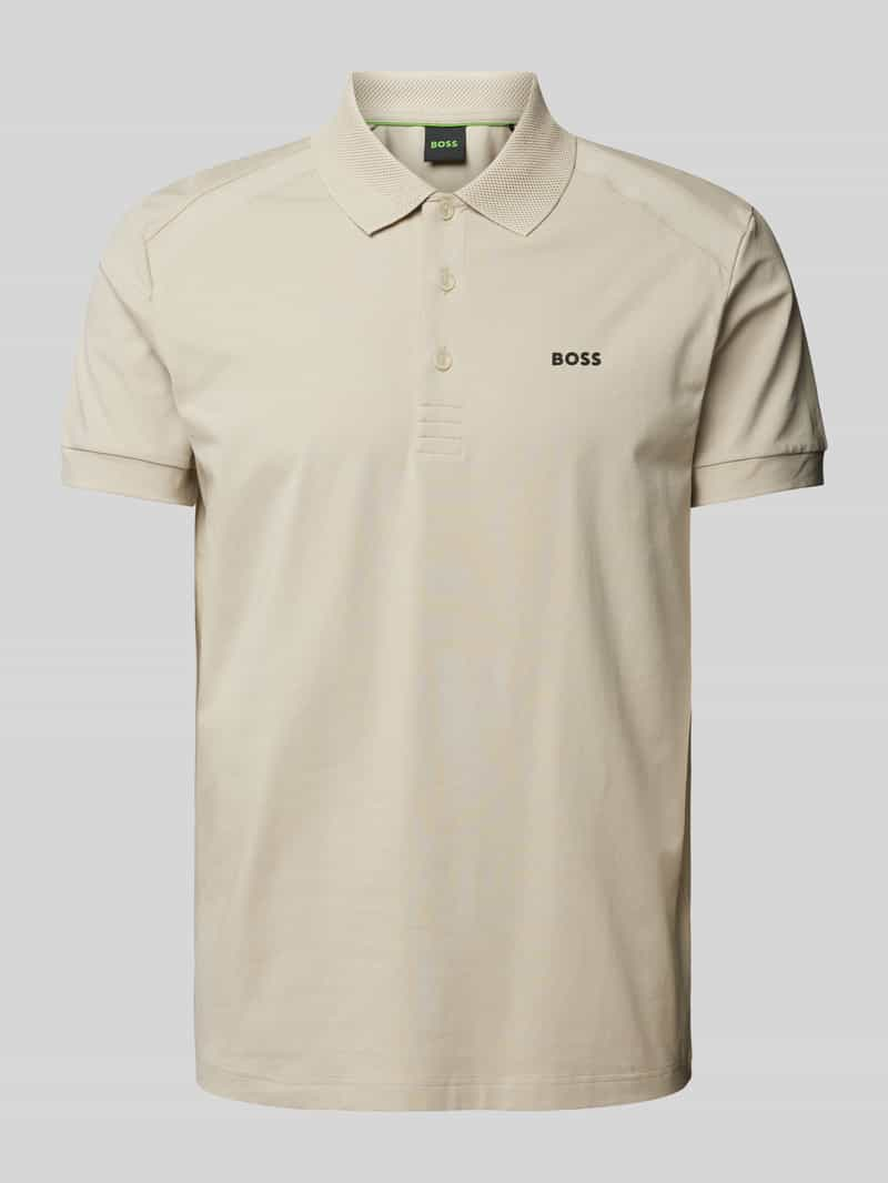 BOSS Green Poloshirt met labelprint, model 'Paddy'