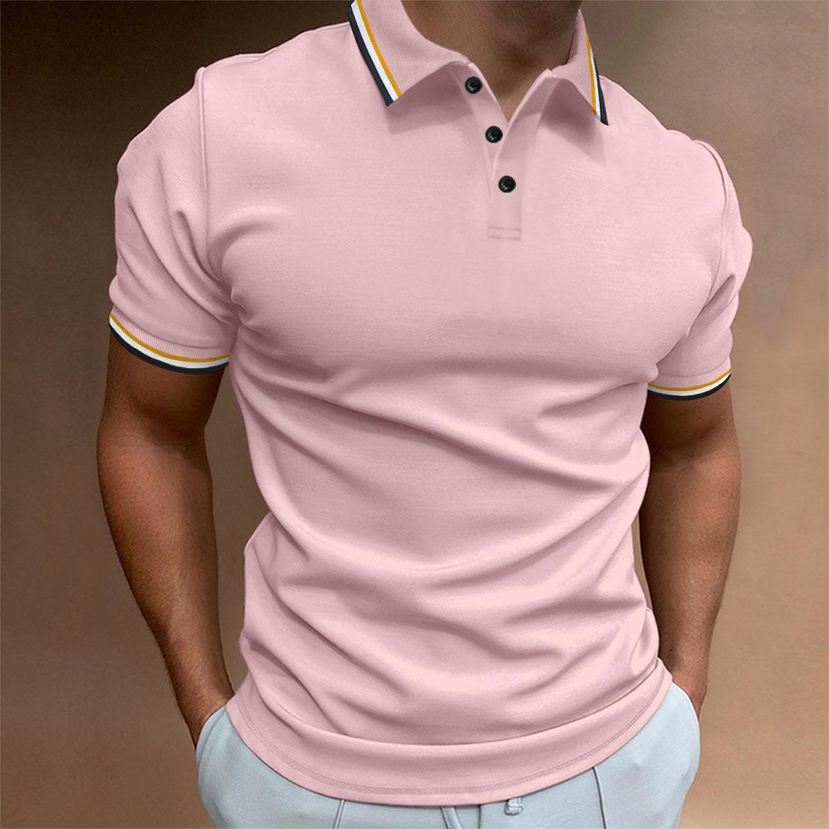 No. 11 Fashion POLOshirt met korte mouwen en schroefdraad voor heren Roze Wit Zwart Blauw Zomertops S wit