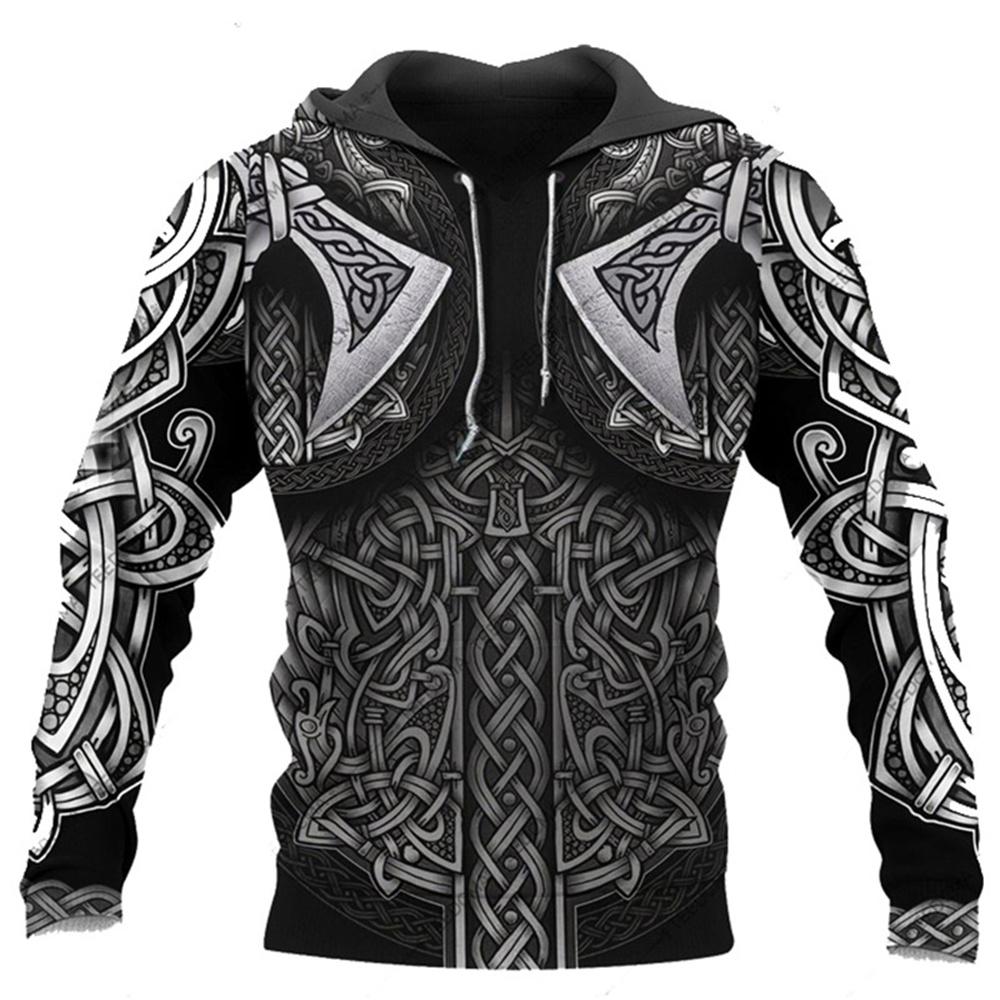 Factory Outlet Clothing Viking Hoody Heren Polerones 3D Gedrukt Hoodie Mannen Mode Oversized Hoodies Tops Lente Herfst Losse Vintage Kleding XXXXXL