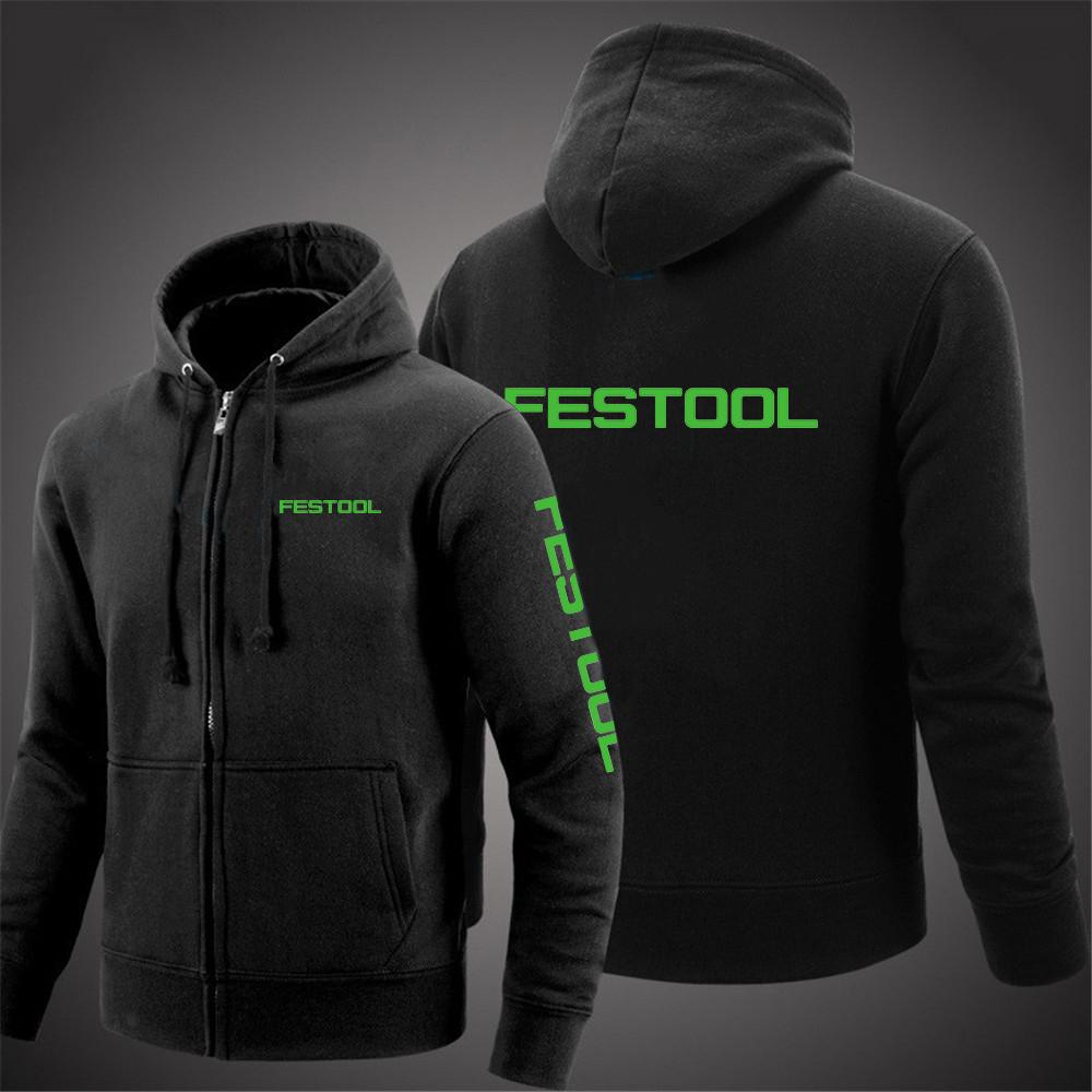 ETST 011 Festool Tools Printing Heren Hoodies 2021 Lente En Herfst Jas Effen Kleur Rits Mode Pullover Sweatshirts Harajuku Top S