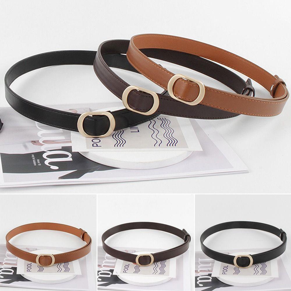 JTRbmfawey Luxe design lederen riem Casual broekjurk Riemen Mode niet-poreuze gesp tailleband zwart