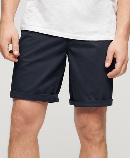 Superdry Mannen Slimfit Chinoshort met Stretch Blauw