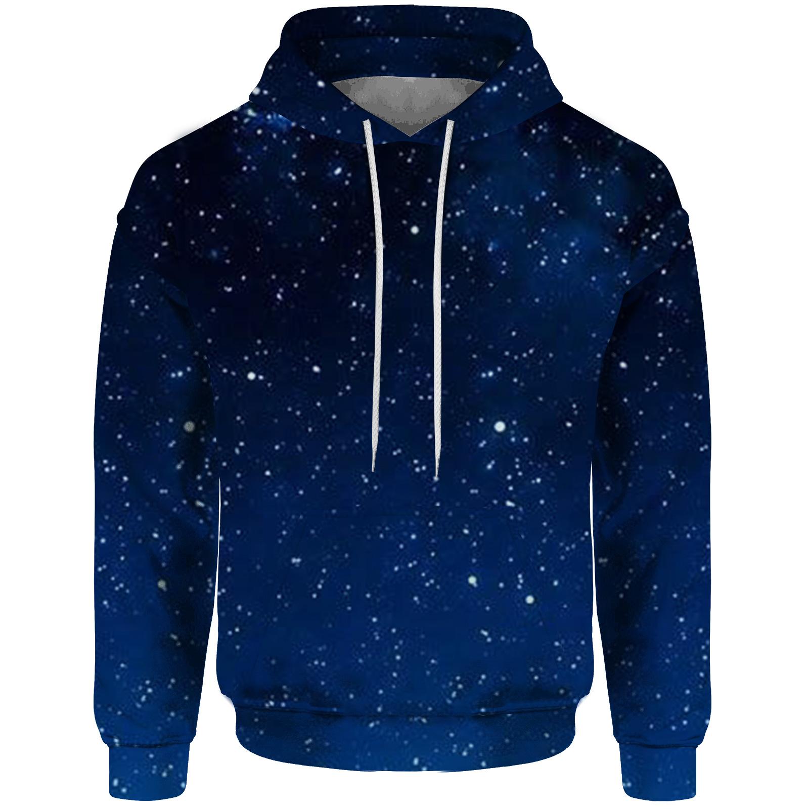 ETST 011 Herfst en winter Nieuw in Sweatshirts Hoodie Trend Kleding Nachtelijke sterrenhemel Sweatshirts voor heren Digitaal printen Eenvoudige hoodies S