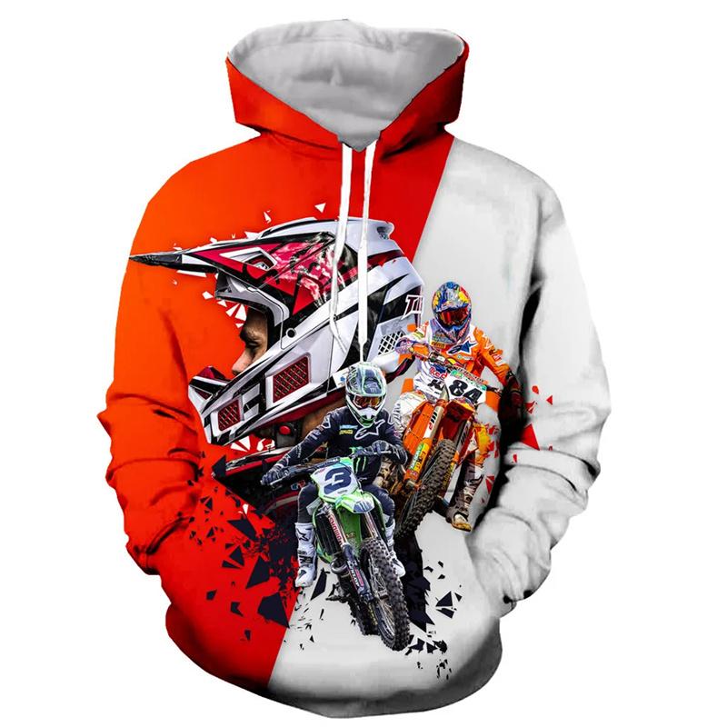 ETST 011 Motorfiets 3D-geprinte hoodie voor heren Motocross-mode Lange mouwen Sport-sweatshirts Coole straat Oversized truien Kleding S