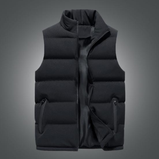 Meizhenchang Heren Vestjas Staande Kraag Mouwloos Ritssluiting Vest met Zakken Ontwerp Verdikt Effen Kleur Vestjas XXL rood