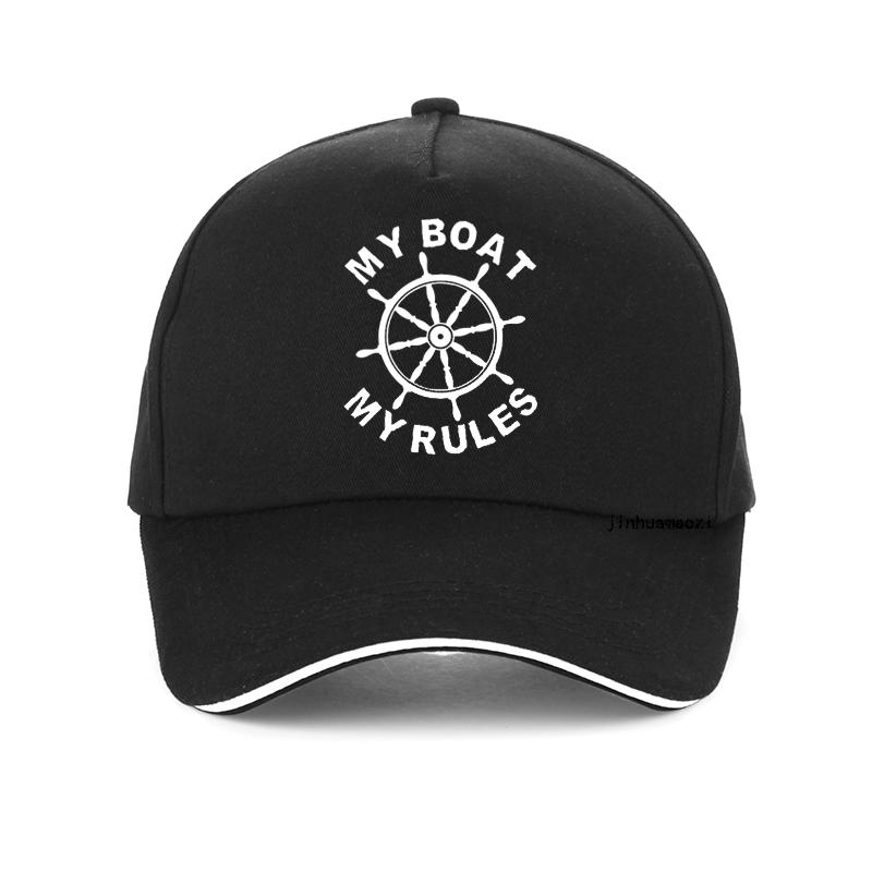 91440118MAC4M03W3Q Grappig Mijn Boot Mijn Regels Unisex honkbalpet mode Nieuwe Unisex Kapitein Skipper Boot Jacht Cadeau zonnehoed zomer Snapback hoeden Adjustable
