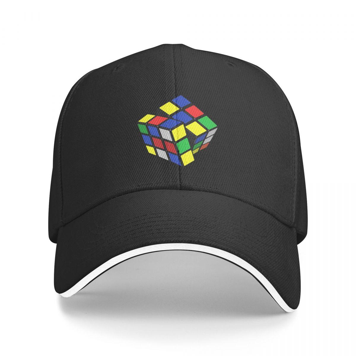 91440118MAC534JW32 Rubik's Cube Illustratie Baseball Caps Snapback Mode Baseball Caps Ademend Casual Unisex Aanpasbaar Polychroom As shown