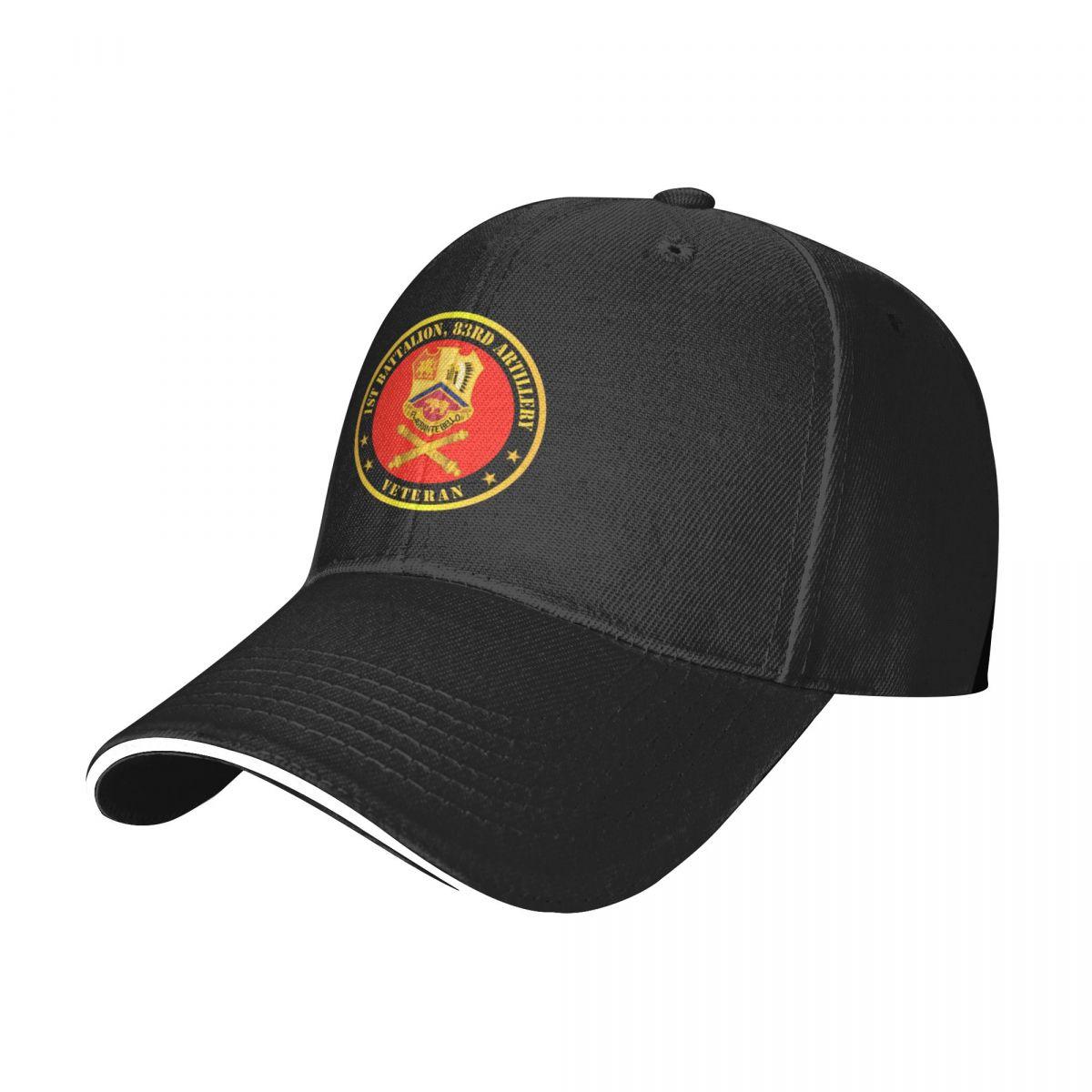 91610103MAC303Y57G Leger - 1e Bataljon 83e Artillerie Veteran w Branch Cap Baseball Cap Bobble-muts Wintermutsen voor dames Unisex's