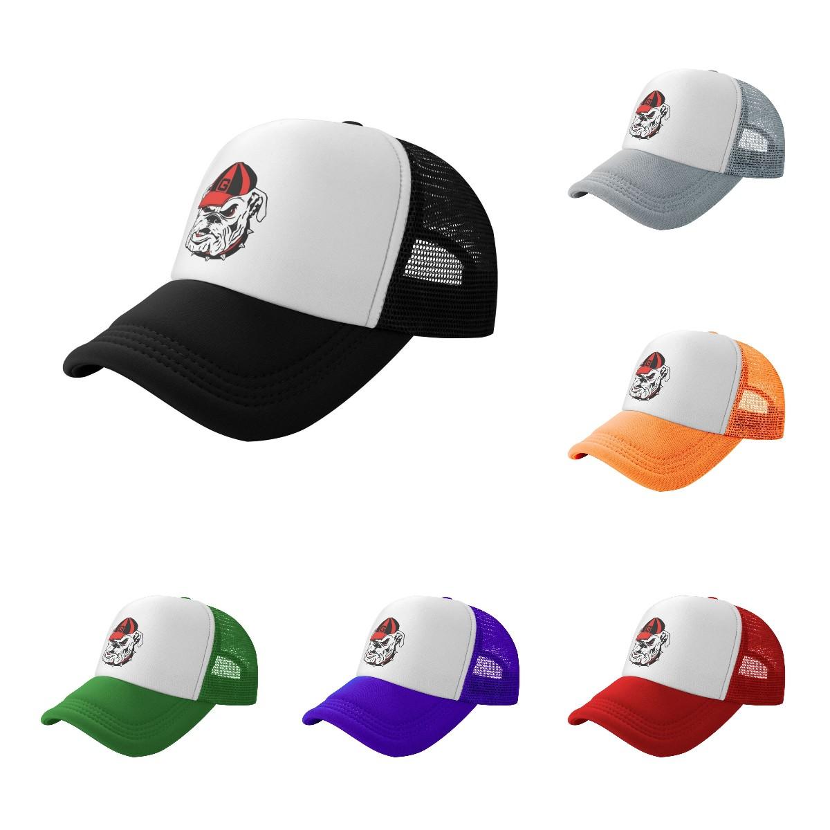 91460000MAC14ECE0X Georgia Bulldogs Logo Unisex Hiphop Grid Baseball Caps Trucker Hat Verstelbare Getailleerde Vintage Vizier Vier Seizoenen adult