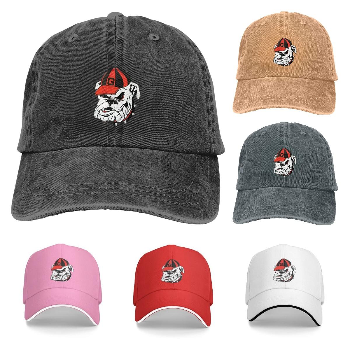 91530112MAC1H7JY0E Georgia Bulldogs Logo Unisex Baseball Caps Verstelbare Getailleerde Vintage Denim Hoed One Size