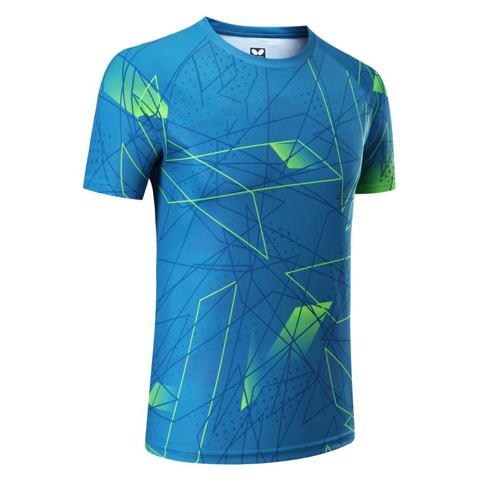 Xuhaijian02 Heren Tafeltennis T-shirts Badmintonkleding Dames Korte Mouw Badminton Shirt Competitie Trainingskleding Snel Droog T-shirt S