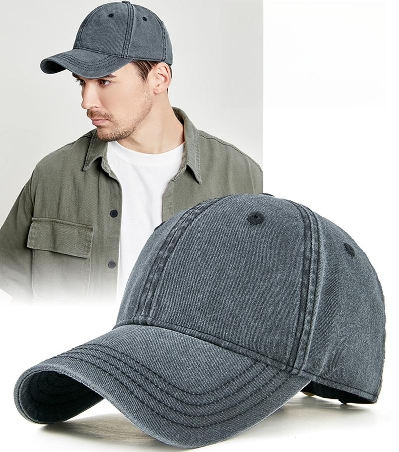 Queeniec Man Katoen Grote Maat Baseball Hoed Vrouw Plus Maat Zonnekappen Man Casual Snapback Cap Papa Grote Sport Hoeden 55-59cm 60-65cm 55-59cm