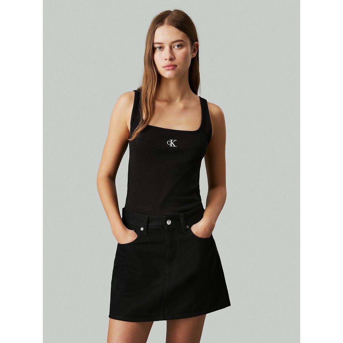 CALVIN KLEIN JEANS Korte tanktop met bandjes