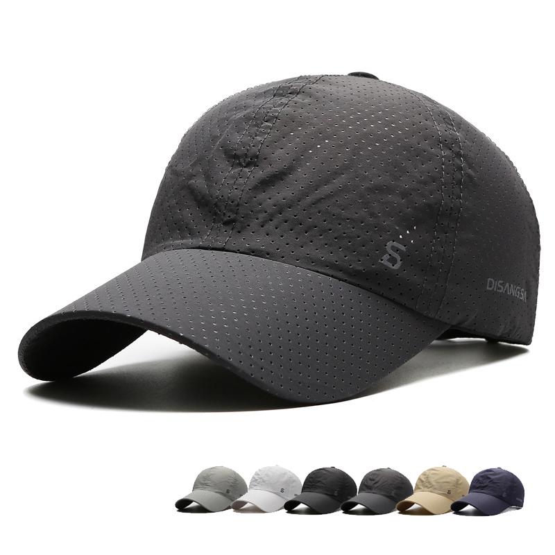 ONIHUA Zomerse honkbalpetten voor mannen en vrouwen Snel drogende hoed Ademende mesh Dunne hardlooppet Outdoor sportpet Golfvissershoeden 56-60cm marineblauwe kleur