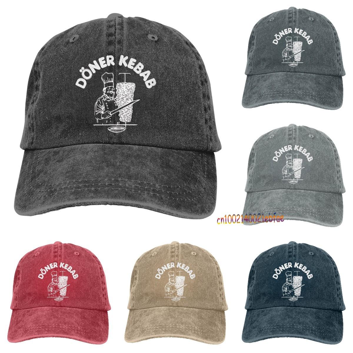 91440605MAC3NXC54W Doner Kebab Grafische Baseball Caps Unisex Casual Snapback Hoed Grappige Unisex Katoenen Trucker Caps Outdoor Sport Cap Hip Hop Denim Hoeden One Size