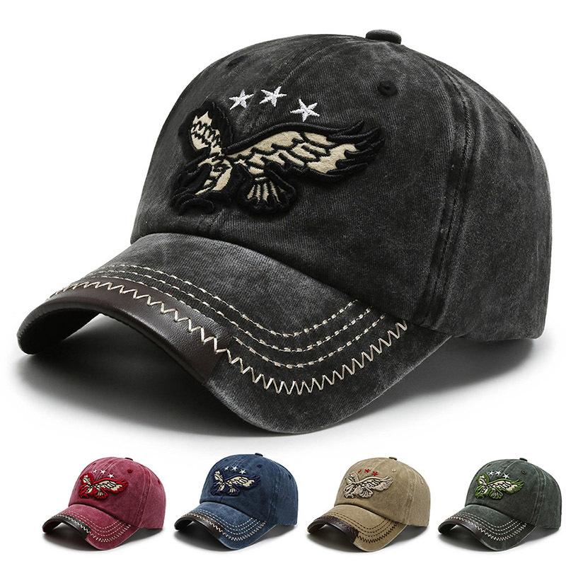 ONIHUA Vrouwen Denim Baseball Cap Geborduurde Peak Cap voor Mannen Snapback Hoed Zonneklep Hoeden kaki