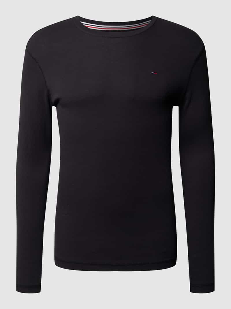 Tommy Jeans Slim fit longsleeve met ribstructuur