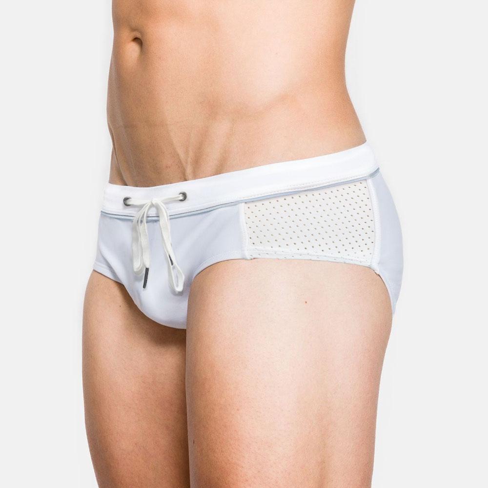UXH Fashion Zwembroek voor heren met lage taille M wit