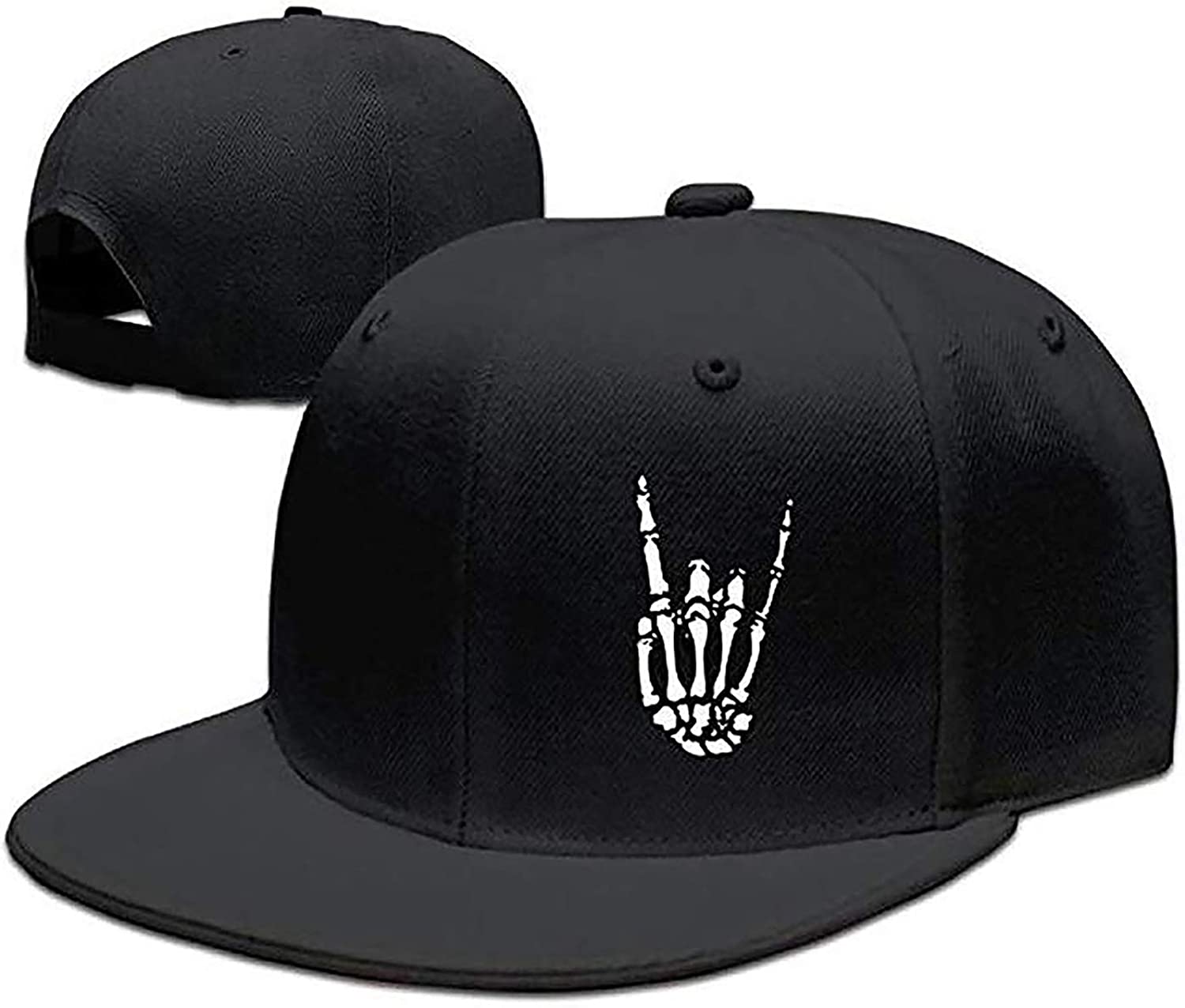 91460000MAC14ECE0X Schedel Snapback Hoeden voor Unisex Baseball Cap Verstelbare Platte Klep Trucker Vader Cadeau Echtgenoot Vriend Broer Zwart One Size