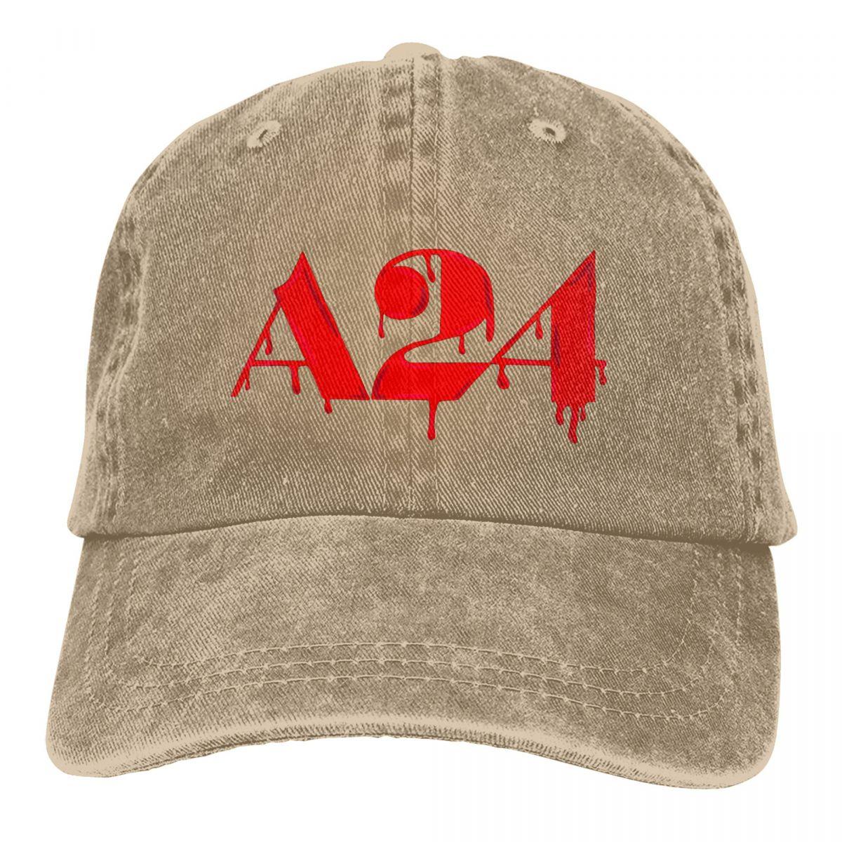 91440605MAC58Q307J Mode A24 A Two Four Baseball Caps Unisex Versleten Denim Zonnepet Buiten Hardlopen Golf Ongestructureerde Zachte Caps Hoed One Size