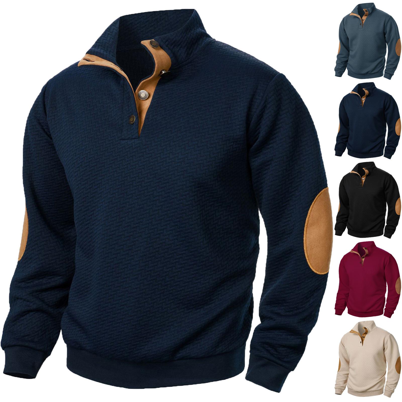 Jiangnan E Heren Sweatshirt met Staande Kraag Is Buiten Casual Truien Tops L