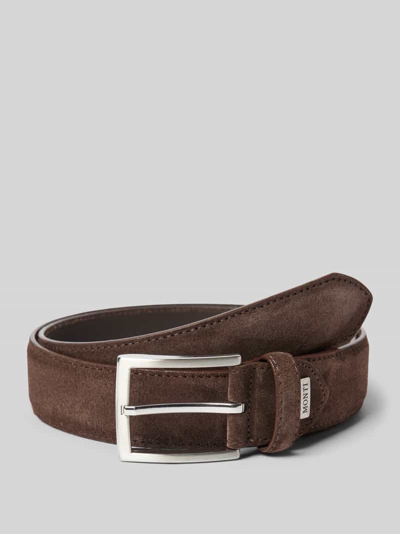 MONTI Leren riem 3,5 cm breed, business-casual, suede, inkortbaar