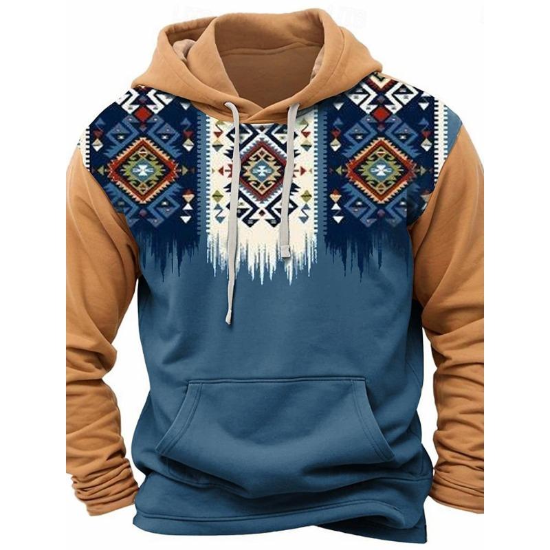 Bobby3 Plaid Print Herenmode Bedrukte Hoodie Blauw Bruin Ronde Hals Herfst en Winter Designer Hoodie Casual Mode Sweatshirt L