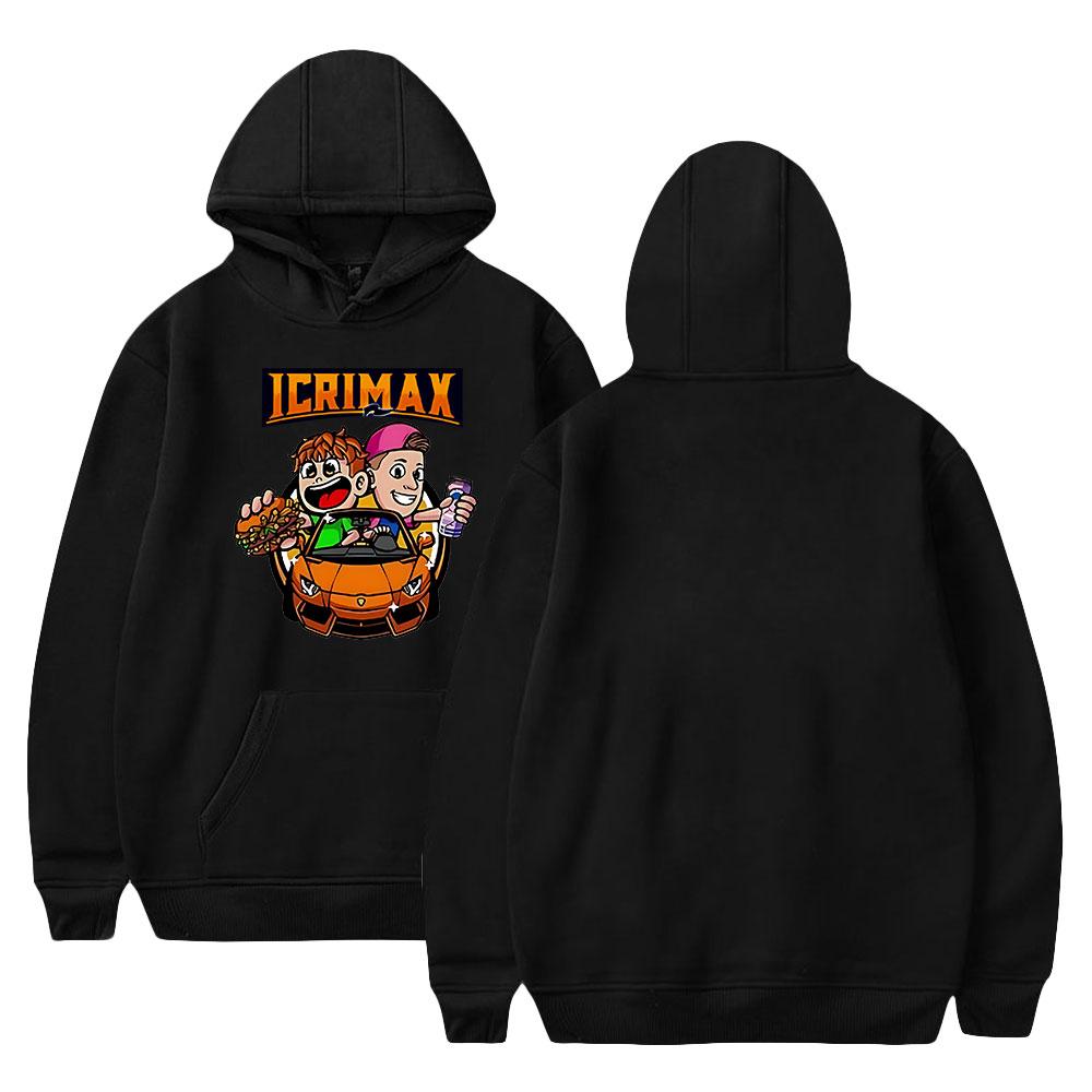 LH59YK Nieuwe mode Icrimax print kleding streetwear heren hoodies sweatshirt mode hooded lange mouwen pullover tops L zwart