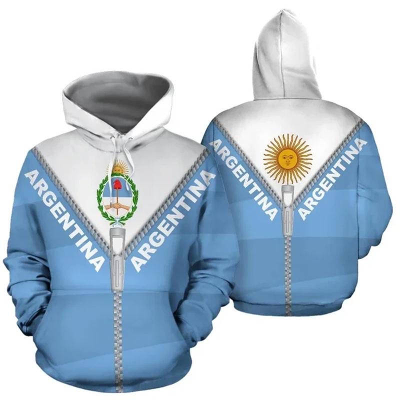 Etst 003 Argentinië Vlag 3D Geprinte Hoodies Voor Heren Kleding Nationaal Embleem Grafisch Sweatshirts Mode Veteranen Truien Casual Trainingspak S