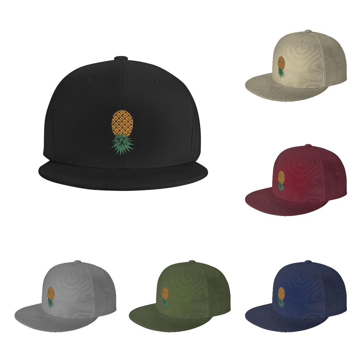 91460000MAC14ECE0X Upside Down Pineapple Baseball Cap Grappige Hiphop Platte Cowboyhoed Unisex Volwassen Vintage Trucker Hoeden Verstelbaar Wasbaar One Size
