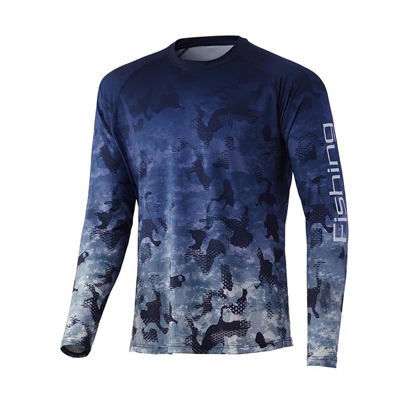 ETST 03 Heren Camouflage Lange Mouw Vissen Gepersonaliseerde Outdoor Sportkleding, Hoogwaardige O-hals Top, Hardloop T-shirt met Bescherming tegen de Zon S