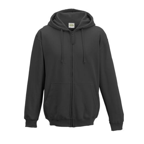 Awdis Plain herenhoodie met volledige ritssluiting / Zoodie 2XL grijs