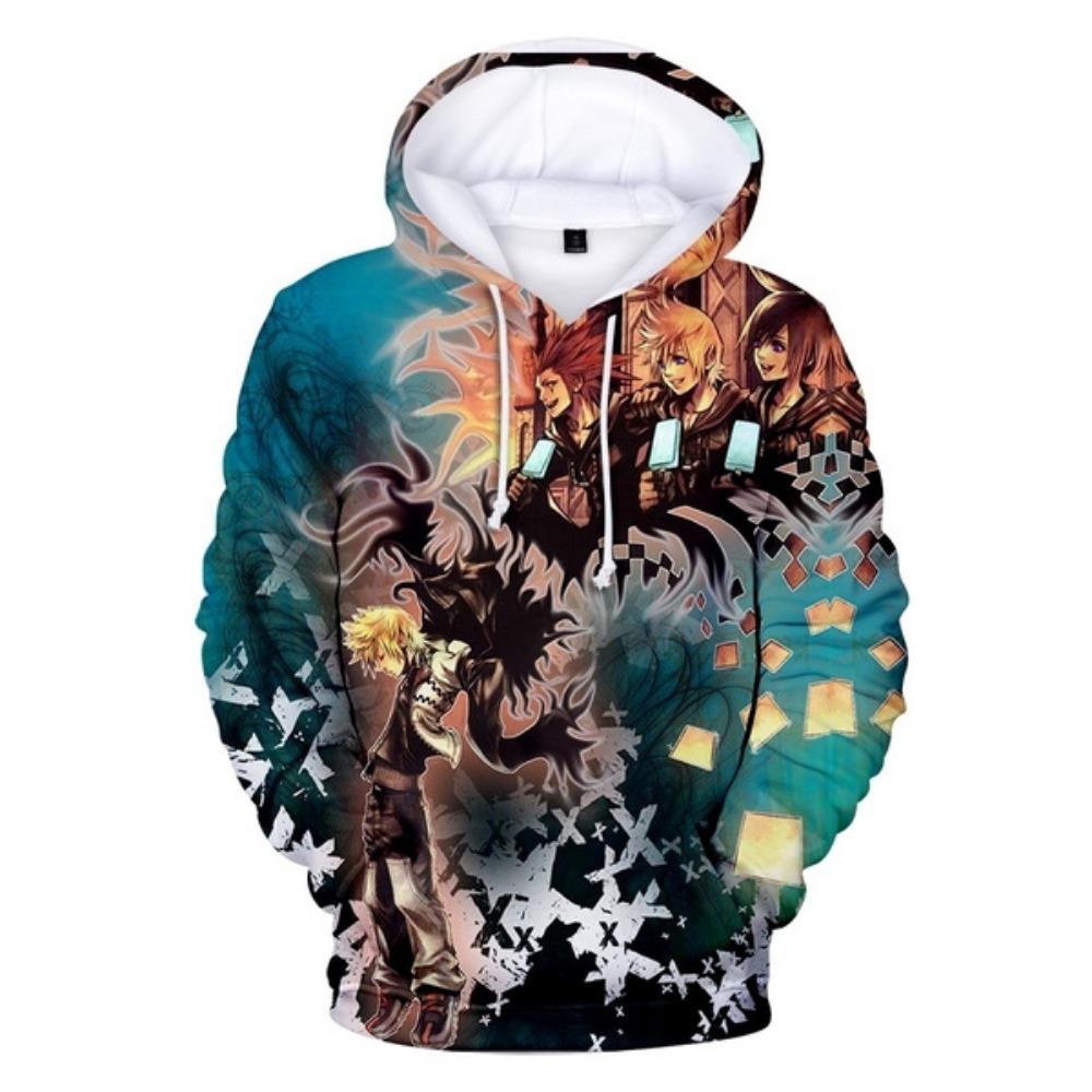 ETST 011 3D Kingdom Heart Cartoon Print Sweatshirt Lente en Herfst Lange Mouw Heren Casual Hoodie 2019 Nieuwe Hoodie S
