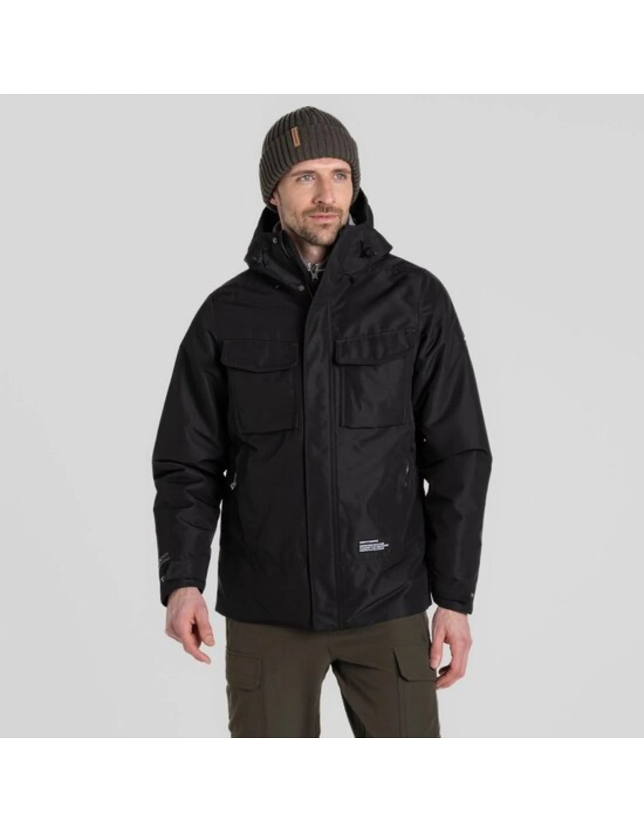 Craghoppers Men's CO2 Renu Arche Waterproof Jacket (Maat - M, Kleur - Black)