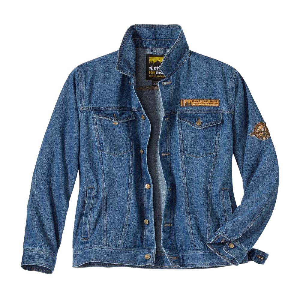 Atlas For Men Denim herenjas met geweven patch