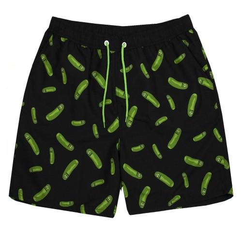 Rick And Morty Pickle Rick-zwemshort voor heren L groen/zwart