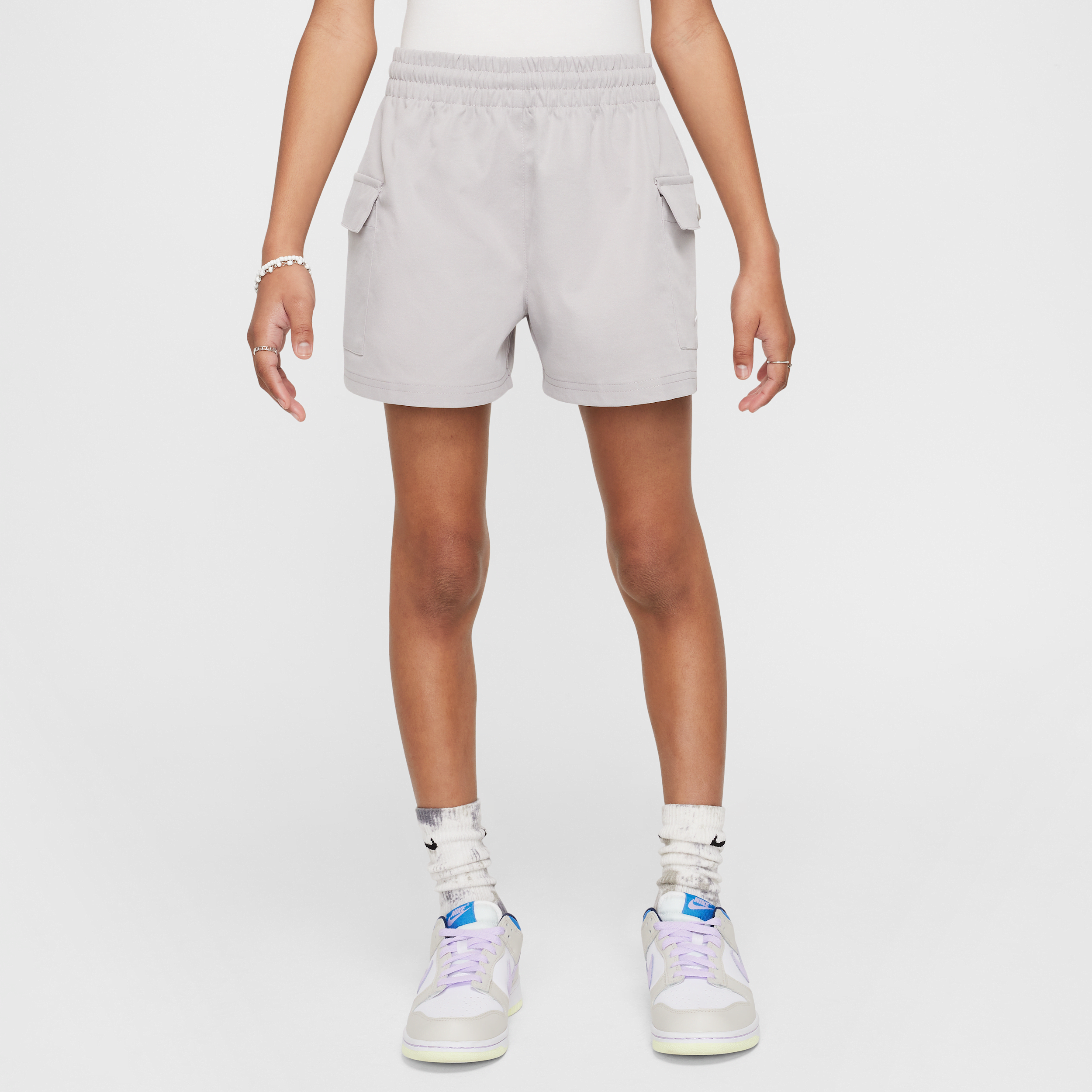 Nike Geweven cargoshorts voor meisjes Sportswear - College Grey - Kind, College Grey