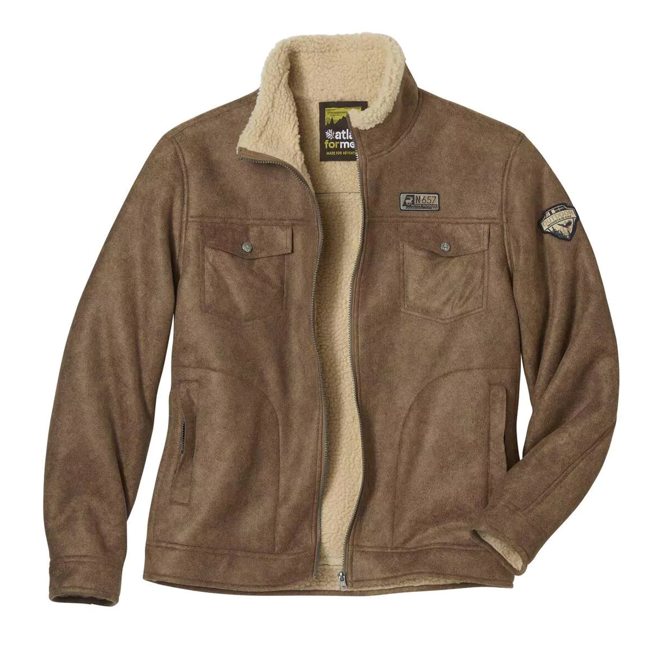 Atlas For Men Heren aviator faux suede jas