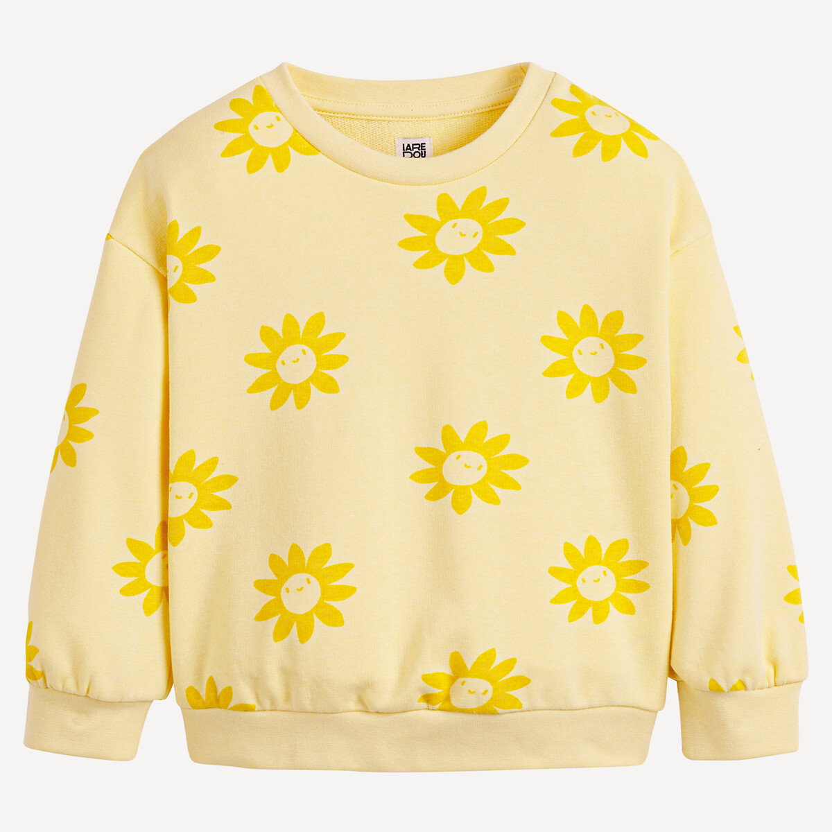LA REDOUTE COLLECTIONS Sweater met ronde hals, in molton, bloemenprint