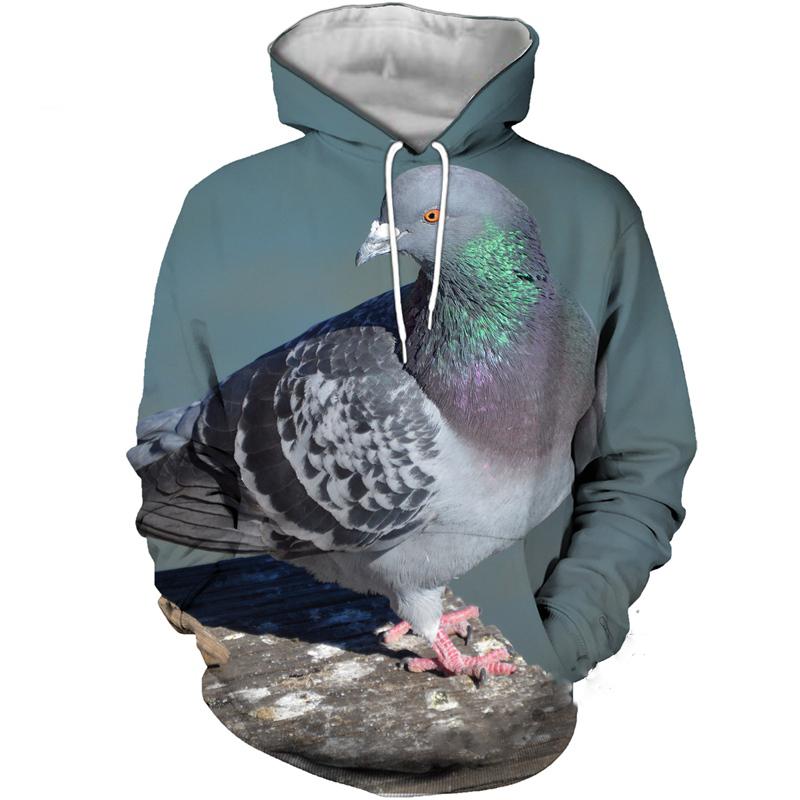 ETST 05 Heren 3D Vogelpatroon Sport Hoodie Duif Hoodie Street Wear Animal Hip Hop Alternatieve Hoodie Mode Oversized Heren Hoodie S
