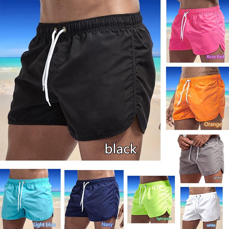 Milost Zomer sneldrogende zwembroek voor heren, sportbroek, badmode, strandshort, joggingshort XXXL wit