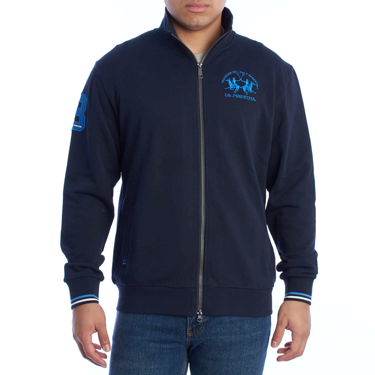 LA MARTINA YMF300-FP568 Heren Regular Fit Zip Up Sweatshirt