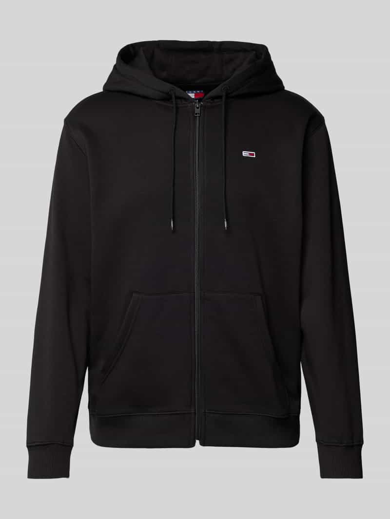 TOMMY JEANS Sweatshirt TJM REG S FLAG ZIP FLEECE THRU met geborduurd merklogo op borsthoogte