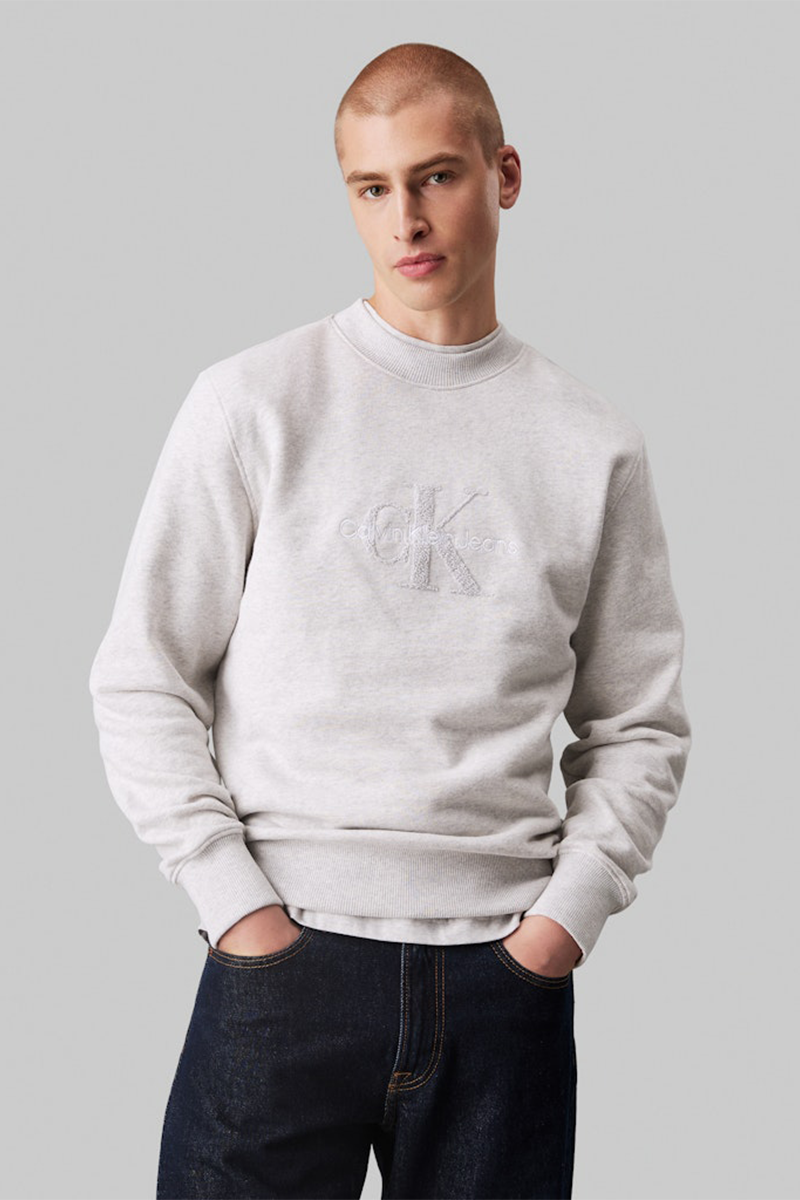 Calvin Klein Sweatshirt CHENILLE MONOLOGO CREW NECK