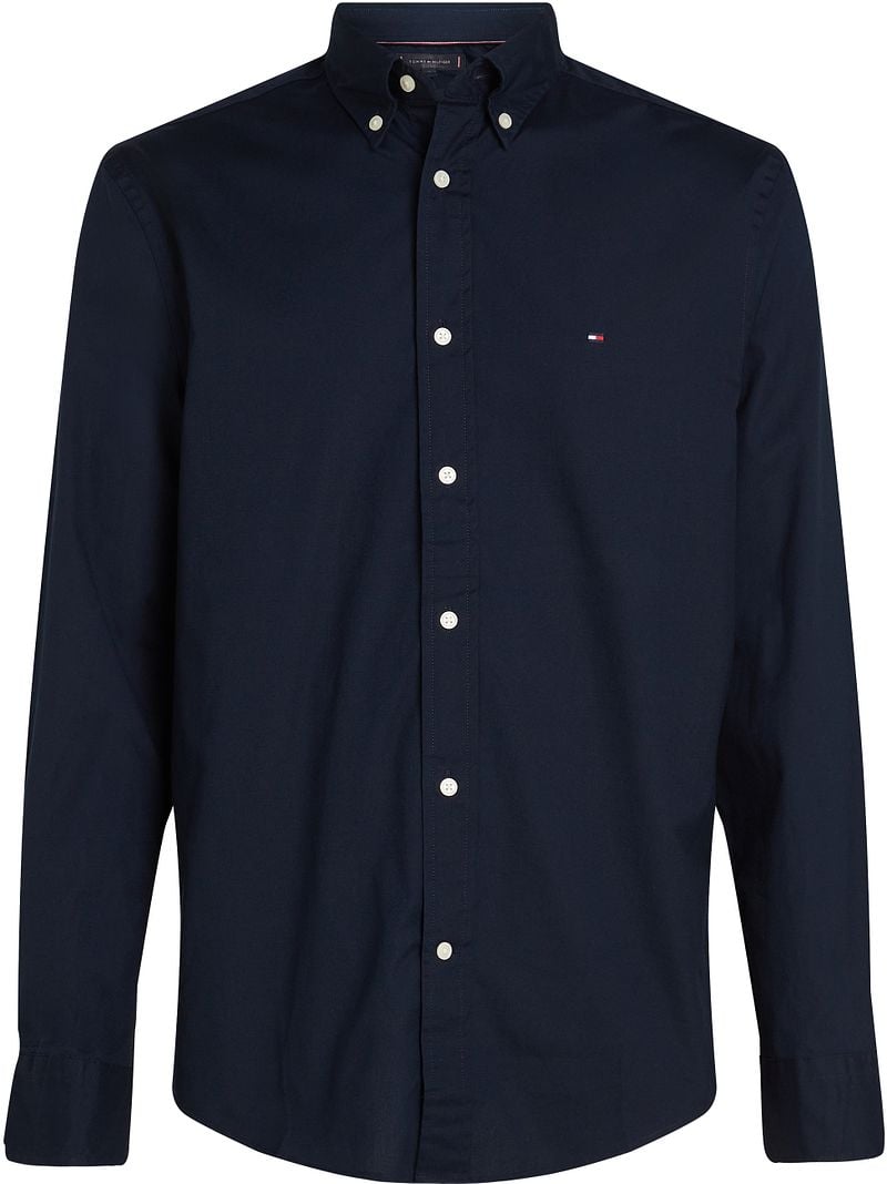 Tommy Hilfiger Poplin Overhemd Flex Navy