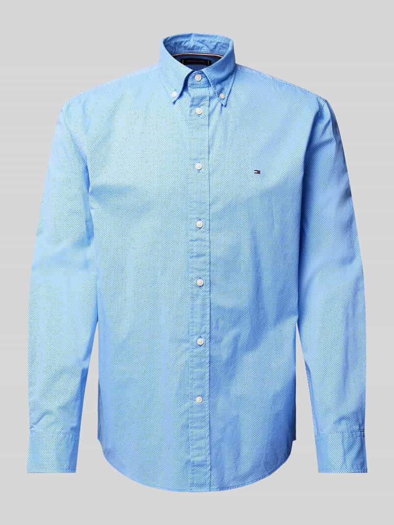 Tommy Hilfiger Regular fit vrijetijdsoverhemd met logostitching, model 'POPLIN'