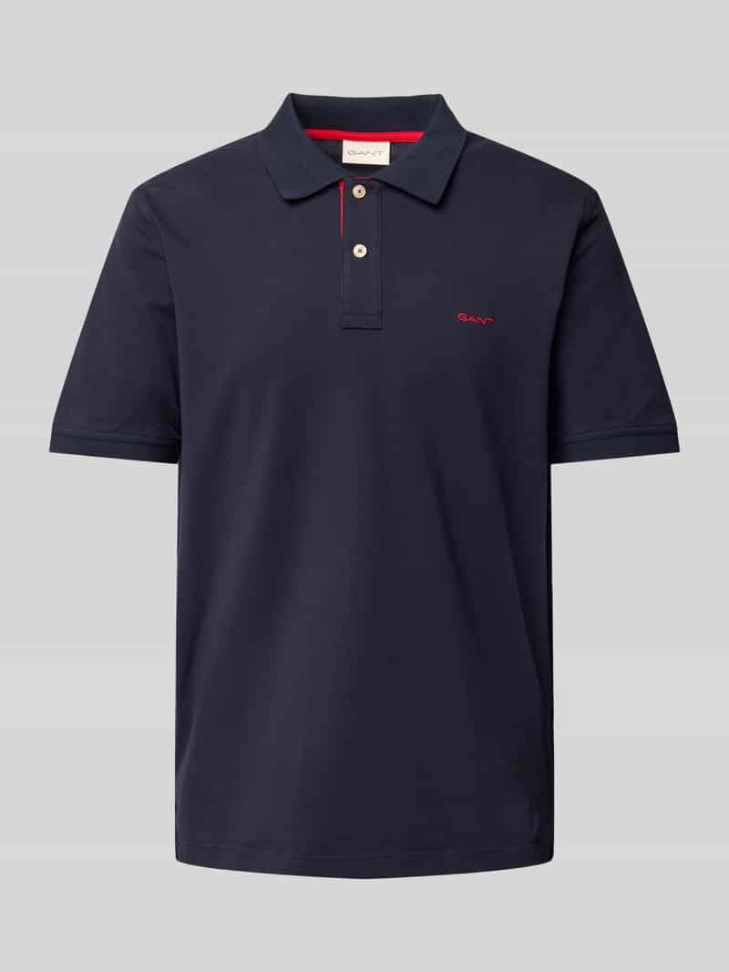Gant Regular fit poloshirt met labelstitching